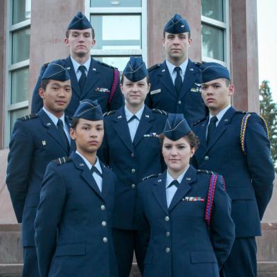 cadets in uniform posing