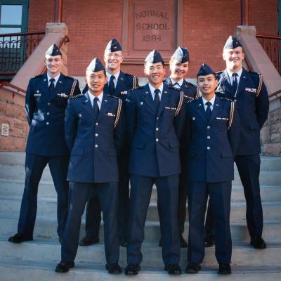 cadets smiling in a group